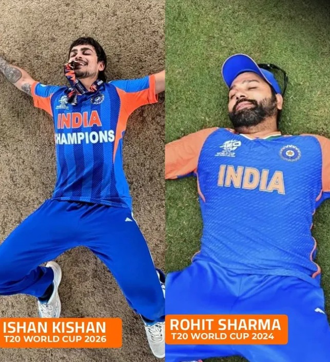 Ishan Kishan Recreates Rohit Sharma’s Iconic World Cup Celebration — Fans Relive Golden Moment