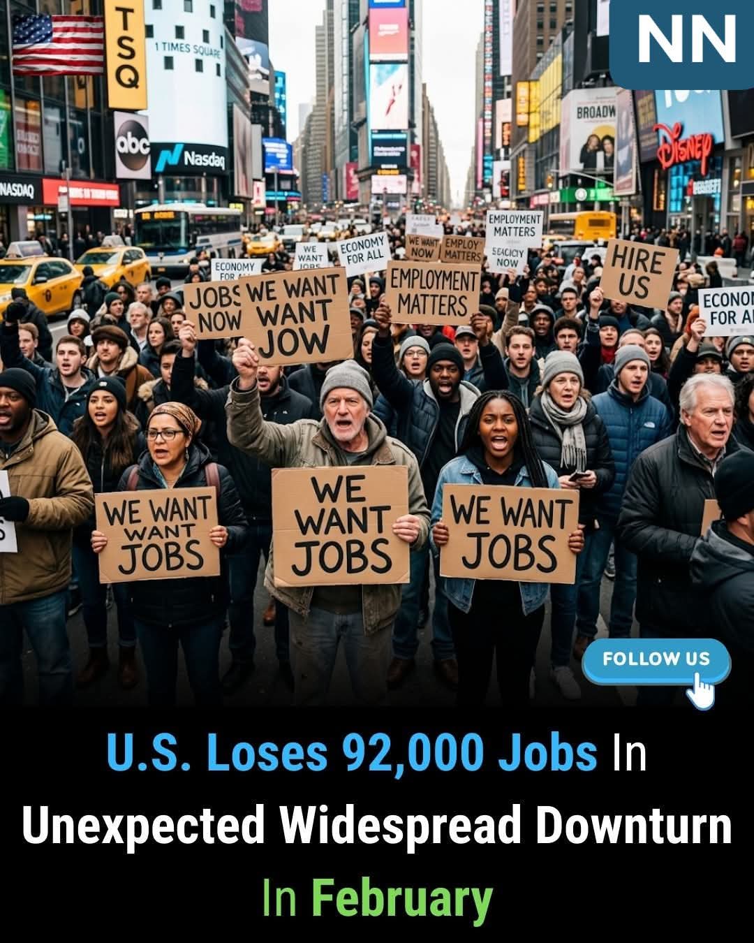 Shock to U.S. Economy: 92,000 Jobs Lost in February as Unemployment Ticks Up”