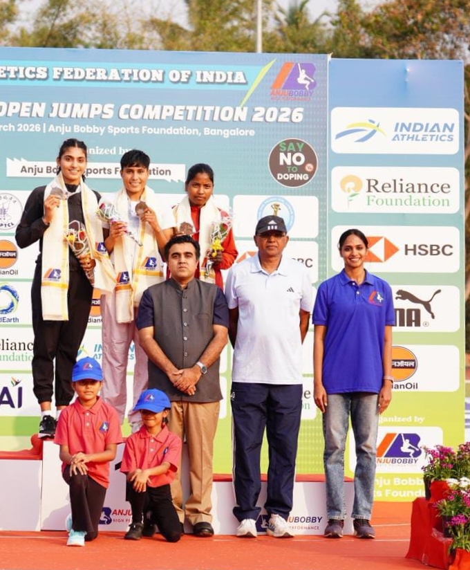 5वीं इंडियन ओपन जंप कम्पटीशन में तमन्ना हरियाणा ने जीता स्वर्ण पदक।