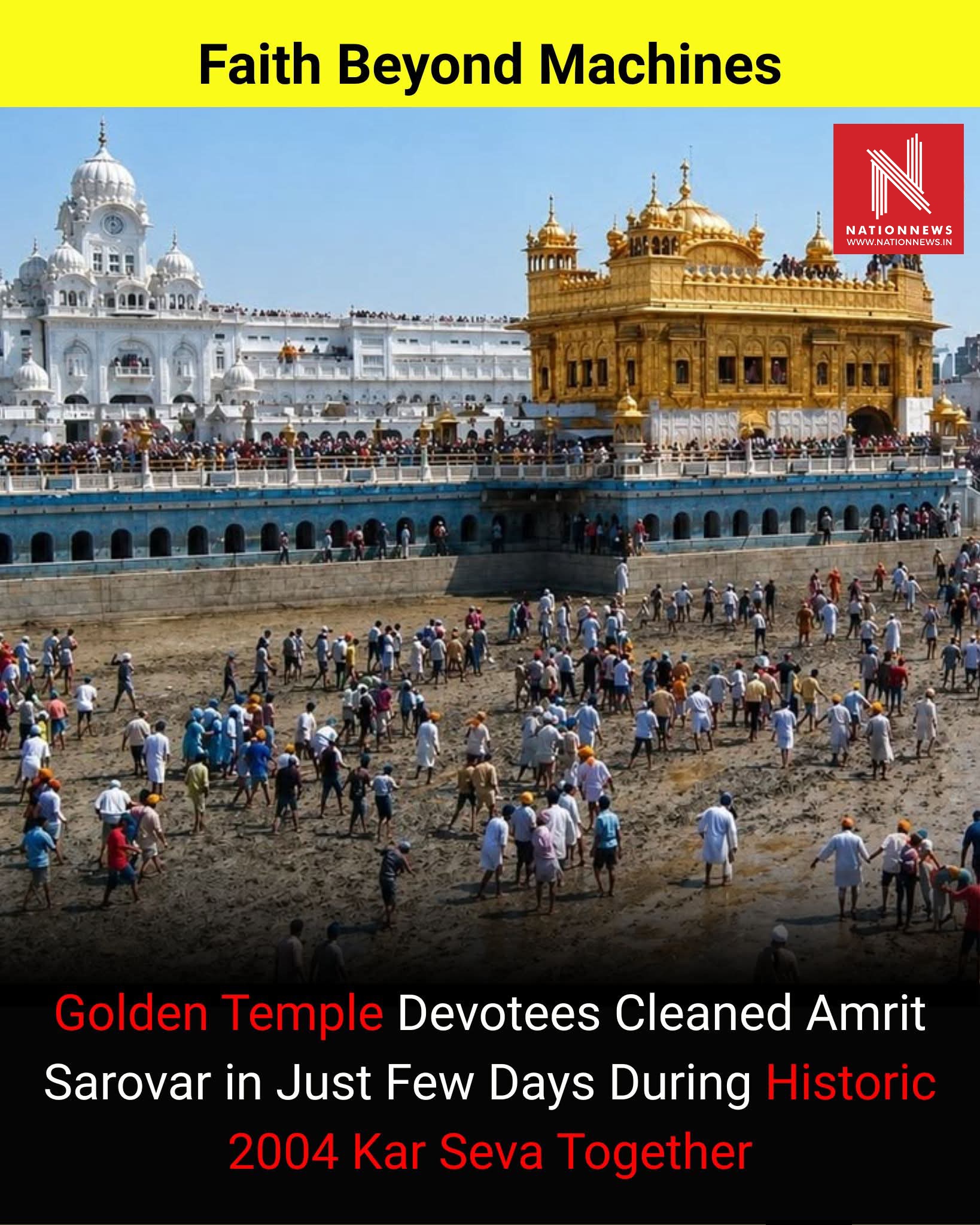 Thousands of Devotees Did in 3 Days What Experts Said Needed Weeks — Golden Temple’s 2004 Kar Seva Still Amazes the World