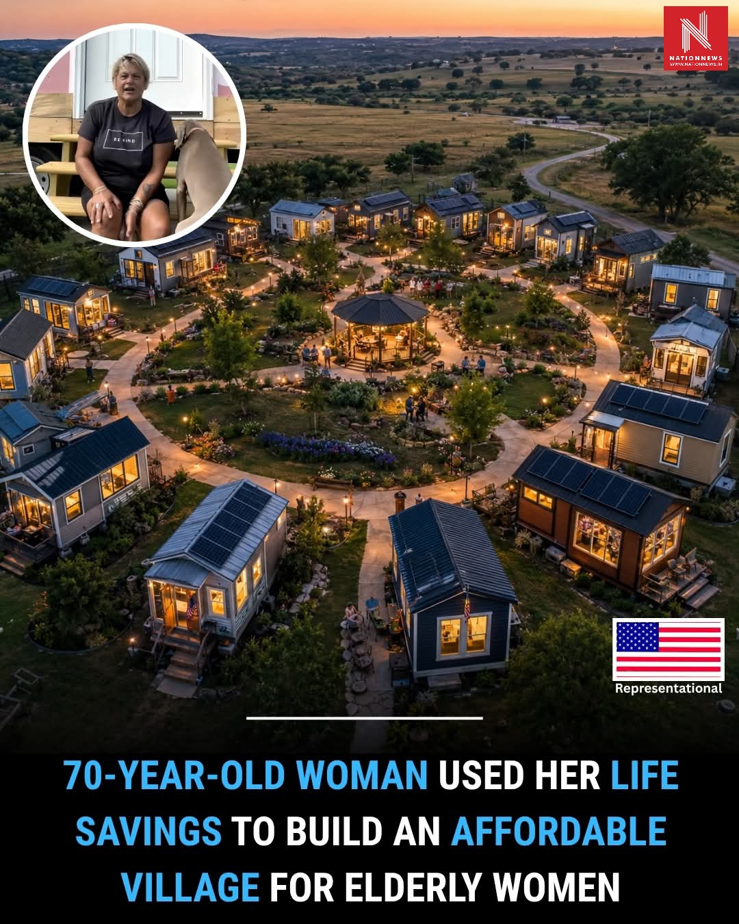 70-Year-Old Woman Spent Her Retirement Savings to Build a Tiny-Home Village for Lonely Seniors — Now It’s Changing Lives