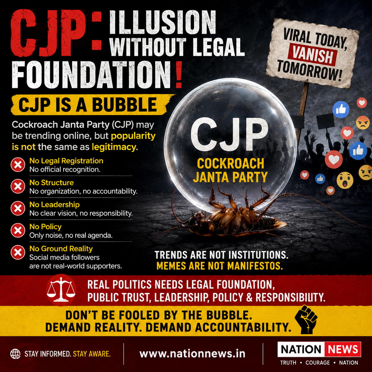 CJP: Viral Trend or Political Illusion? The Bubble Has No Legal Foundation!
